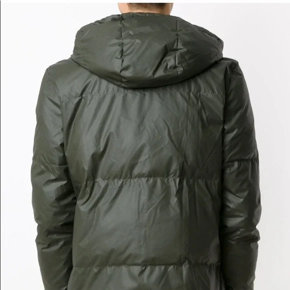 Osklen Men's Size P Small Jacket Coat Hooded Green SuperLightPuffer Oversized - Picture 8 of 13